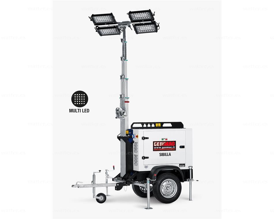 Torre de iluminación Genmac Sibilla 4 kW