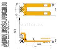 AGOTADO! Rotek PH-2500 Elevador de palets con capacidad de elevación de 2500 kg