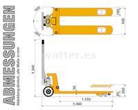 AGOTADO! Rotek PH-QL-2500 Elevador de palets 2000kg de capacidad de elevación c/quick-lift