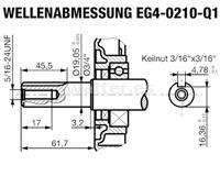 Motor de gasolina de 1 cilindro Rotek EG4 1 3,4 kW