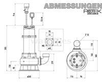 Bomba sumergible Rotek WPET-TCH-01.5kW-400 18 m³/h - Altura de elevación 22m