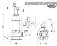 Bomba sumergible Rotek WPET-TCM-03.0kW-400 55 m³/h - Altura de elevación 18m