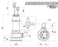 Rotek WPET-TSH-01.5kW-400 Bomba sumergible con trituradora 102 m³/h - Altura de elevación 37m