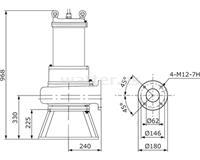 Rotek WPET-TSH-7.5kW-400V Bomba sumergible con trituradora 37m³/h - Altura de elevación 41m