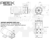 Rotek WPMP-BA020-027-03 Bomba magnética 27l/m - Altura de elevación 3,1m - 230V