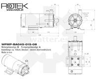 Rotek WPMP-BA045 Bomba magnética 15l/m - Altura de elevación 8m - 230V