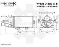 Rotek WPEM-L035E Bomba de membrana 9,5l/m - Altura de elevación 24m