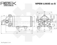 Rotek WPEM-L060E Bomba de membrana 5l/m - Altura de elevación 42m