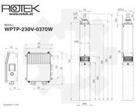 Rotek WPTP0370W Bomba de pozo 4 m³/h - Altura de elevación máx. 34m