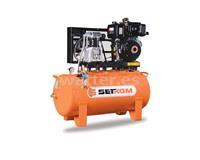 Diesel / Gasolina, SET40-150-DIZ, Compresor de pistón / 5hp, 12bar