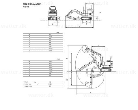 MCH Mini excavadora HE08