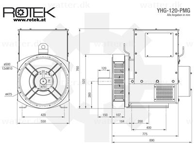 AGOTADO! Rotek generator 120kW/ 150kVA